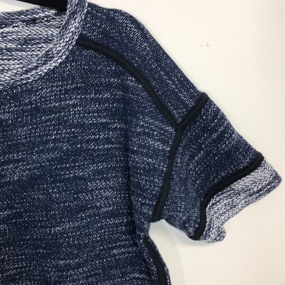 Madewell Marled Textured Blue Sweatshirt Dress Size Small - Picture 4 of 8